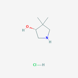 (3R)-4,4-diMethyl-3-Pyrrolidinol hydrochloride structure, CAS 1152110-88-7