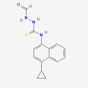 N-(4-Cyclopropyl-1-naphthalenyl)-2-formylhydrazinecarbothioamide structure, CAS 1533519-86-6
