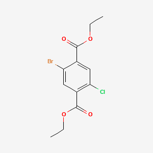 diethyl 2-broMo-5-chloroterephthalate structure, CAS 340148-60-9