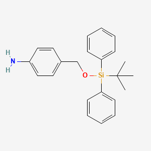 4-Aminobenzyl tert-butyldiphenylsilyl ether structure, CAS 161803-04-9