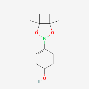 4-(4,4,5,5-TETRAMETHYL-1,3,2-DIOXABOROLAN-2-YL)CYCLOHEX-3-ENOL structure, CAS 1310384-24-7
