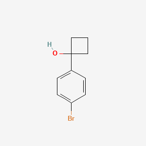 1-(4-bromophenyl)cyclobutanol structure, CAS 19936-14-2