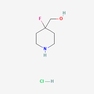 (4-fluoropiperidin-4-yl)Methanol hydrochloride structure, CAS 1254115-16-6