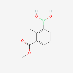 3-(methoxycarbonyl)-2-methylphenylboronic acid structure, CAS 1451374-90-5