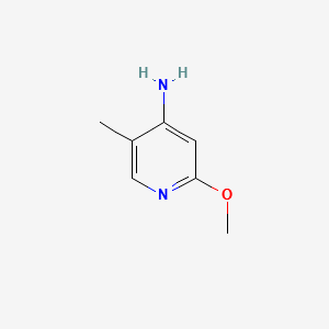2-methoxy-5-methylpyridin-4-amine structure, CAS 1260663-96-4