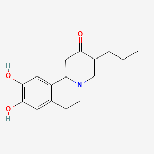 9,10-Dihydroxy-3-Isobutyl-3,4,6,7-Tetrahydro-1H-Pyrido[2, 1-A]Isoquinolin-2(11BH)-One structure, CAS 89929-27-1