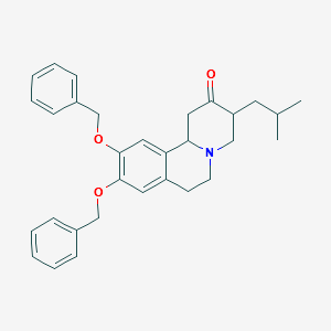 9,10-bis(benzyloxy)-3-isobutyl-3,4,6,7-tetrahydro-1H-pyrido[2,1-a]isoquinolin-2(11bH)-one structure, CAS 21965-73-1