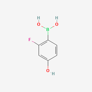 2-Fluoro-4-hydroxyphenylboronic acid structure, CAS 1376989-43-3