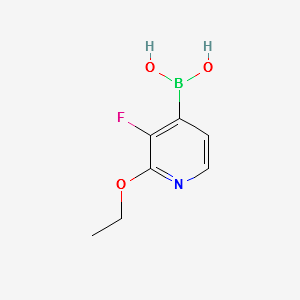 2-ethoxy-3-fluoropyridin-4-ylboronic acid structure, CAS 2246632-51-7