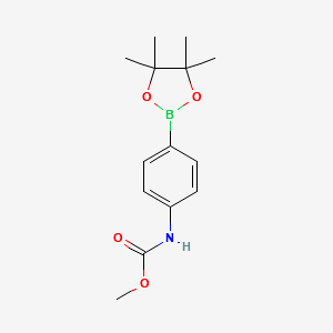 Methyl (4-(4,4,5,5-tetraMethyl-1,3,2-dioxaborolan-2-yl)phenyl)carbaMate structure, CAS 844500-75-0