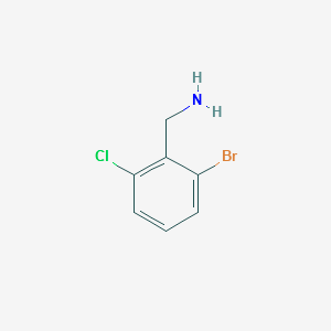 1-(2-Brom-6-chlorphenyl)methanamin structure, CAS 1261471-96-8