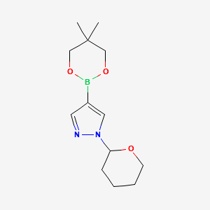 1-(2-Tetrahydropyranyl)-1H-pyrazole-4-boronic acid neopentyl glycol ester structure, CAS 1072944-26-3