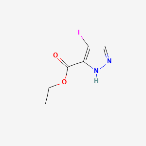 Ethyl 4-iodo-1H-pyrazole-5-carboxylate structure, CAS 179692-08-1