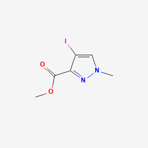 Methyl 4-iodo-1-Methyl-1H-pyrazole-3-carboxylate structure, CAS 75092-25-0