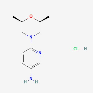 6-((2R,6S)-2,6-dimethylmorpholino)pyridin-3-amine hydrochloride structure, CAS 1282295-12-8