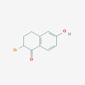 2-bromo-3,4-dihydro-6-hydroxynaphthalen-1(2H)-one structure, CAS 1093227-38-3