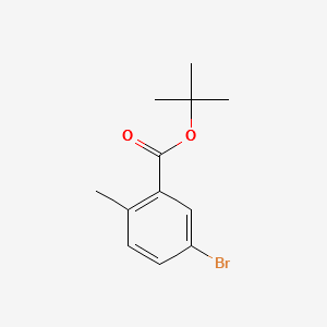 5-Bromo-2-methyl-benzoic acid tert-butyl ester structure, CAS 1202551-75-4