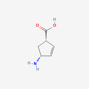 (1S,4R)-4-Amino-2-cyclopenten-1-carboxylic Acid Hydrochloride structure, CAS 134234-04-1