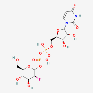 uridine-2-deoxy-2-fluoro-D-glucose diphosphate ester structure, CAS 67341-43-9