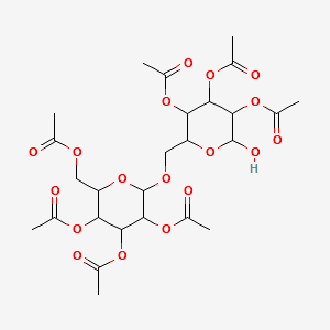 6-O-(2,3,4,6-Tetra-O-acetyl-β-D-glucopyranosyl)-D-glucose 2,3,4-Triacetate structure, CAS 56253-33-9
