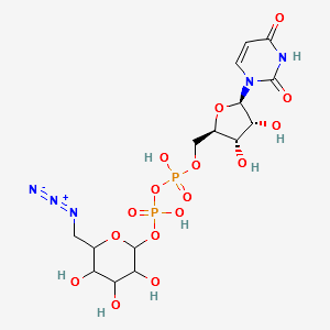Uridine 5'-(trihydrogen diphosphate) P'-(6-azido-6-deoxy-alpha-D-glucopyranosyl) ester structure, CAS 537039-67-1