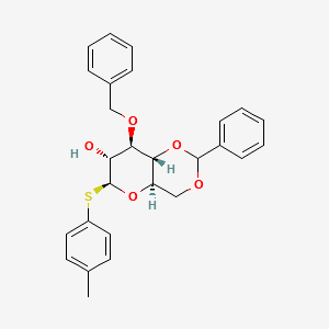 4-Methylphenyl 3-O-benzyl-4,6- O-benzylidene-1-thio-β-D-gluco- pyranoside structure, CAS 473711-83-0