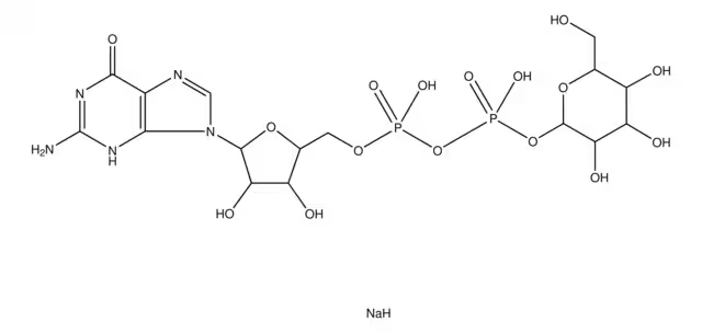 GDP-ALPHA-D-MANNOSE, DISODIUM SALT structure, CAS 103301-73-1