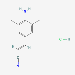 (E)-3-(4-AMino-3,5-diMethylphenyl)acrylonitrile Hydrochloride structure, CAS 661489-23-2