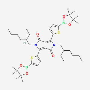 2,5-bis(2-ethylhexyl)-3,6-bis(5-(4,4,5,5-tetraMethyl-1,3,2-dioxaborolan-2-yl)thiophen-2-yl)pyrrolo[3 structure, CAS 1269004-46-7