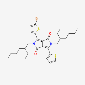 2,5-bis(2-ethylhexyl)-3-(5-broMo-thiophene-2-yl)-6-(thiophene-2-yl)-pyrrolo[3,4-c]pyrrole-1,4-dione structure, CAS 1308671-90-0