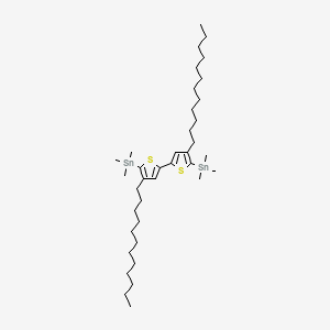 (4,4'‐didodecyl‐2,2'‐ bithiophene‐5,5'‐ diyl)bis(triMethylstann ane) structure, CAS 1007347-63-8
