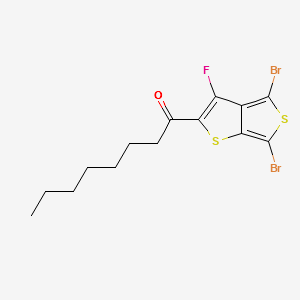 1-Octanone,1-(4,6-dibroMo-3-fluorothieno[3,4-b]thien-2-yl structure, CAS 1202249-72-6