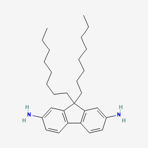 9,9-Dioctyl-9H-fluorene-2,7-diaMine structure, CAS 851042-10-9