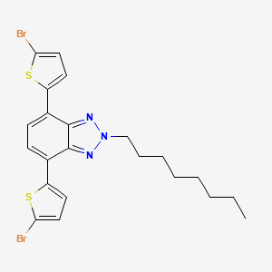 9-(1-Octylnonyl)-2,7-bis(4,4,5,5-tetramethyl-1,3,2-dioxaborolan-2-yl)-9H-carbazole polymer with 4,7-bis(5-bromo-2-thienyl)-2-octyl-2H-benzotriazole structure, CAS 1254062-39-9