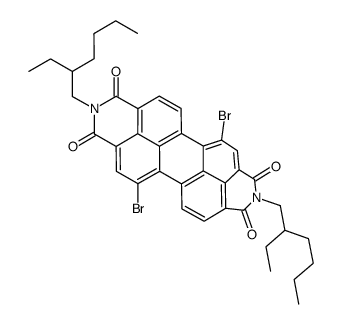 N,N'-Bis(2-ethylhexyloxy)-1,7-dibroMo-3,4,9,10-perylene diiMide structure, CAS 851786-15-7