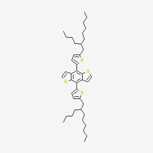 4,8-Di(5-(2-butyloctyl)thiophen-2-yl)-benzo[1,2-b:4,5-b']dithiophene structure, CAS 1443120-32-8