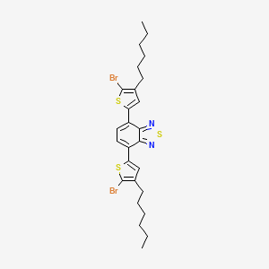 4,7-Bis(5-broMo-4-hexylthiophen-2-yl)benzo[c][1,2,5]thiadiazole structure, CAS 444579-39-9