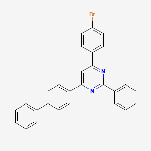 4-(Biphenyl-4-yl)-6-(4-bromophenyl)-2-phenylpyrimidine structure, CAS 1421599-34-9