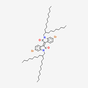 (E)-6-bromo-3-(6-bromo-1-(2-octyldodecyl)-2-oxoindolin-3-ylidene)-1-(2-octyldodecyl)indolin-2-one structure, CAS 1375101-06-6