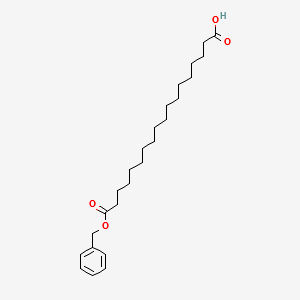 OCTADECANEDIOIC ACID MONOBENZYL ESTER structure, CAS 189625-51-2