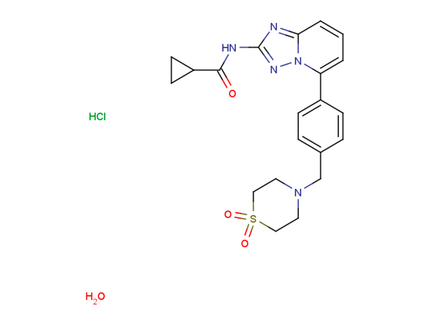Filgotinib hydrochloride trihydrate structure, CAS 1540859-07-1