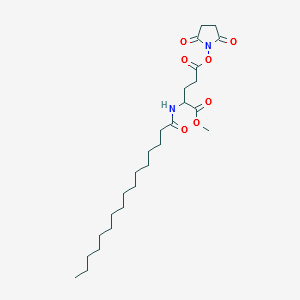 5-(2,5-dioxopyrrolidin-1-yl) 1-methyl palmitoyl-L-glutamate structure, CAS 294855-90-6