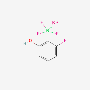 Potassium Trifluoro(2-fluoro-6-hydroxyphenyl)borate structure, CAS 2252415-10-2