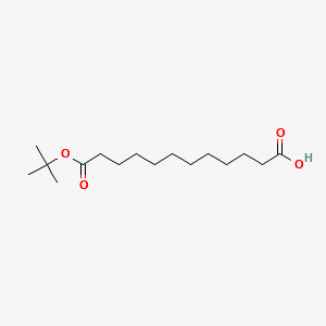 Dodecanedioic acid, Mono(1,1-diMethylethyl) ester structure, CAS 234081-98-2