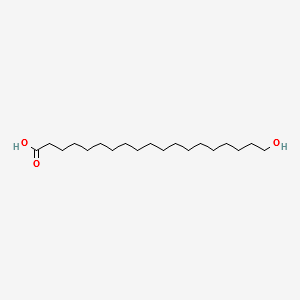 Nonadecanoic acid, 19-hydroxy- structure, CAS 22438-61-5
