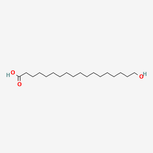 Octadecanoic acid,18-a€hydroxy- structure, CAS 3155-42-8
