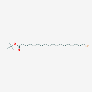 Octadecanoic acid, 18-bromo-, 1,1-dimethylethyl ester structure, CAS 1199580-32-9