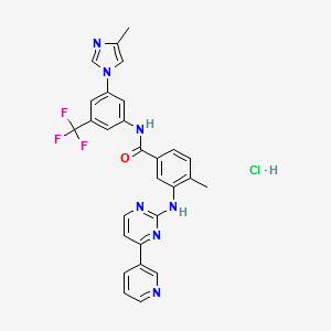 Nilotinib hydrochloride anhydrous structure, CAS 923288-95-3