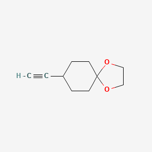 8-ethynyl-1,4-dioxaspiro[4.5]decane structure, CAS 96184-86-0