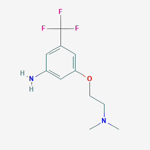 Benzenamine, 3-[2-(dimethylamino)ethoxy]-5-(trifluoromethyl)- structure, CAS 900254-37-7